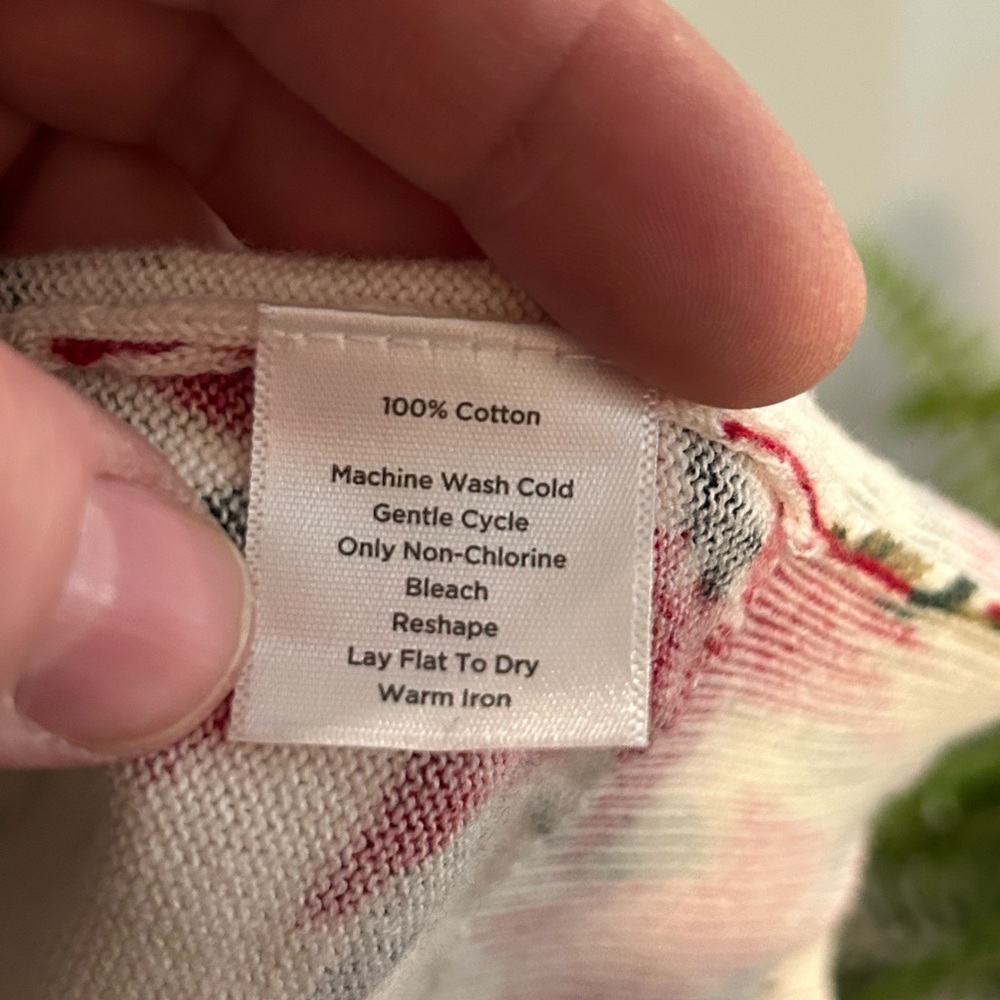 Poinsettia Christmas Cardigan by Talbots - Picture 8 of 9